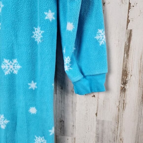 Nick & Nora Snowflake Penguin One Piece Pajamas Blue Size Small - Picture 7 of 8
